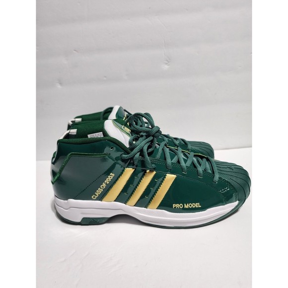 Adidas Pro Model 2G Men's Size 9 "SVSM" Lebron James Sneakers Green/Gold FW3664 - Picture 6 of 10